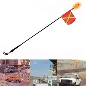 卡车车灯配件的X反光采矿安全标志3节杆鞭