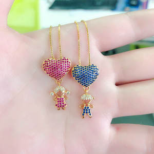 2026 Hot Selling Jewelry Child Gifts Kid Birthday Baby Jewelry Gift Heart Buckle <b>Boys</b> and Girls Pendant <b>Necklace</b> - Product Image 4