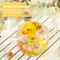 Thé en boule de fleurs de jasmin blanc mélangées, biologique, artisanal, pur, naturel, de haute qualité, en vrac