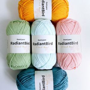 Hilo de Algodón Mezclado Cloud Baby 40G/130M al por Mayor para Tejer Mantas y Cojines, Teñido, Certificado OEKO-Tex, Anti-Pilling - Product Image 4