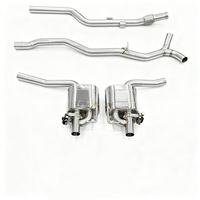 Système d'échappement arrière DZ Custom en acier inoxydable poli miroir de 1,5 mm pour Mercedes-Benz C200 C250 C300 W205, ajustement parfait