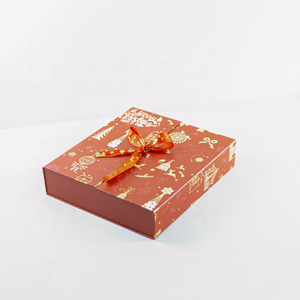 ขายส่งหรูหรากล่องบรรจุภัณฑ์ตาบอดกระดาษแข็งแม่เหล็กพับกล่องบรรจุภัณฑ์ปฏิทินคริสต์มาสกล่องจุติพร้อมริบบิ้น - Product Image 3