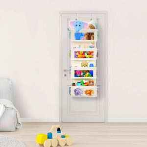Organizador de Joyas Plegable de Malla para Colgar Sobre la Puerta - Estante Colgante de Pared para Accesorios para el Cabello/Cinturones - Product Image 6