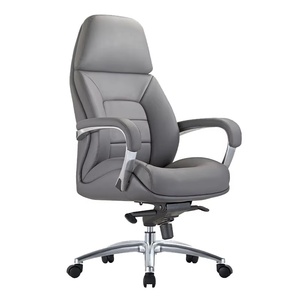 เก้าอี้สำนักงานหมุนได้มีล้อเก้าอี้หนัง PU เก้าอี้หลังสูง - Product Image 3