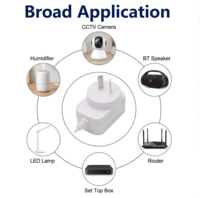 Adaptateur secteur de qualité supérieure 24V 1A 24W, prise AU, transformateur mural pour équipement de télécommunications, dispositif de sécurité, cordon d'alimentation