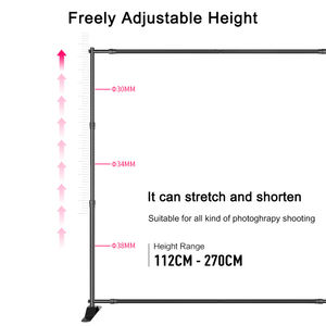 Système de <span class=keywords><strong>studio</strong></span> photo et vidéo en métal, support de fond à double barre transversale - Product Image 4