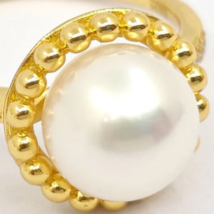 Juego de anillos diarios simples y elegantes de plata 925 con perla y circón Diseño clásico unisex - Product Image 2