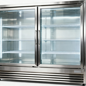 Refrigerador Comercial Vertical con Puerta de Vidrio, Exhibidor Eléctrico, Nuevo Refrigerador para Bebidas con Congelador y 2 Años de Garantía - Product Image 1