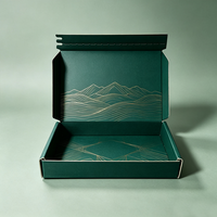 Boîte d'expédition en carton ondulé personnalisée avec bande de déchirement, doublure couleur, pour e-commerce et emballage cadeau