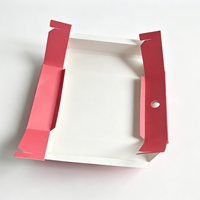 Boîte à tiroirs de luxe la plus récente avec fenêtre en PVC, boîte à tiroirs coulissante rose avec insert en papier