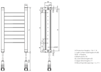 Barrière de sécurité infrarouge Akusense série BZL, étanche IP65, pour extérieur, capteur de sécurité industriel, portée de détection 0,3-3m