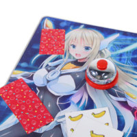 Tapis de souris gaming RVB en tissu et caoutchouc, personnalisable pour jeux de cartes, vente chaude