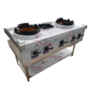 Chinoise commerciale cuisinière à gaz cuisinière avec deux wok pour restaurant - Product Image 1