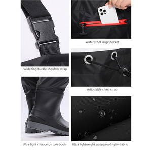 TOPIND Pantalon de pêche à la mouche en nylon imperméable personnalisé pour hommes avec bottes pour la pêche - Product Image 5