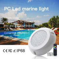 Lampu Kolam Pabrik IP68 Resin Filled Marine Boat Light LED Lampu Bawah Air 8W AC/DC12V RGB Remote Lampu Kapal Laut Warna-warni