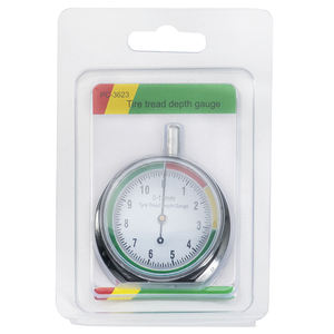 काले रंग का कोडेड रंग कोड आसानी से पढ़ने मोटरसाइकिल कार ट्रक बस व्हील डायल प्रकार टायर ट्रेड गहराई गेज - Product Image 4