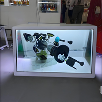 Vitrine Holographique 3D Transparente Effet Flottant Présentation à 360° Sans Soudure – Optimisez le Trafic Commercial Personnalisable