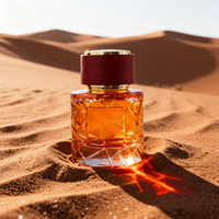 Flacon de parfum en verre transparent rond de luxe rechargeable de 50 ml et 100 ml, flacon de parfum vide avec bouchons en bois