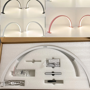 22 pulgadas 30 pulgadas logotipo gratis Luna belleza arte lámpara arco Luna lámpara de mesa con teléfono celular media luna escritorio lámpara de uñas - Product Image 4