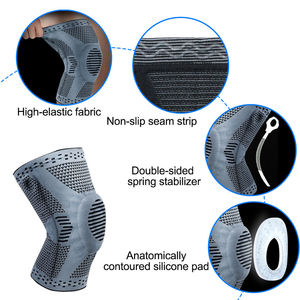 Genouillère de compression personnalisée avec coussinets en gel rotuliens pour le soutien du genou - Product Image 2