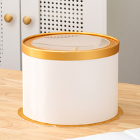 Fabricant New Desig Couvercle transparent avec bordure blanche boîtes à gâteaux transparentes
