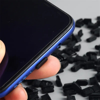 Noir TPU PE Type C USB Anti-Poussière Plug Accessoires de Téléphone Portable Chargeur Port Bouchon En Plastique Couverture