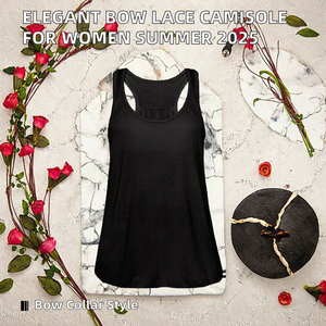 Camisola Larga Casual con Cuello de Encaje para Mujer, Tela Dobby, Spandex, Poliéster, Verano 2026, Top Elegante Nuevo - Product Image 2