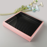 Boîte d'emballage pour gaufres en papier enduit de qualité alimentaire, écologique, personnalisable, avec gaufrage et couvercle blister laminé mat