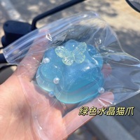 Mainan Squishy Cakar Kucing Lucu TPR Lembut Transparan Lengket, Pereda Kecemasan, Penghilang Stres, Mainan Squishy untuk Anak-anak (Grosir)