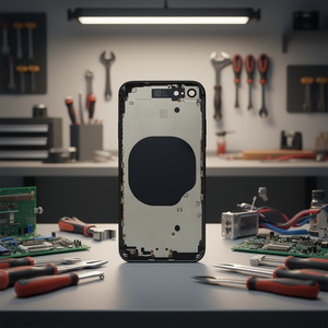 Funda Trasera para Apple iPhone SE 2020 con Carcasa Central Negra - Product Image 3