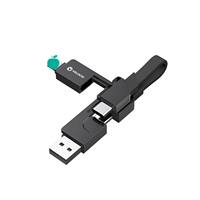 Cable de Carga VELOCHI Negro de 240w con Carga Súper Rápida, Sincronización de Datos de 480mbps, Trenzado de Nailon, 6 en 1