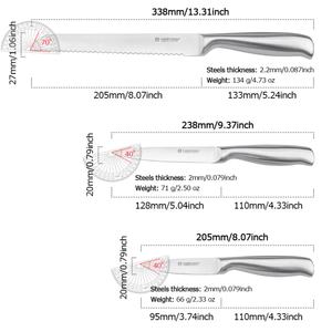 Juego de Cuchillos de Cocina de Acero Inoxidable Magnético de Doble Cara con Diseño Profesional, Cuchillos de Chef con Logotipo Personalizado, Hechos de Metal Duradero - Product Image 6