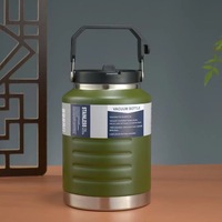 Thermos isotherme à grande capacité avec poignée, en acier inoxydable 304/201, isolation sous vide, pour conservation de la chaleur, usage interne/extérieur