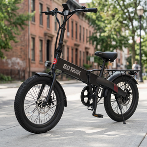 จักรยานไฟฟ้าพับได้ GoZ4 LIT/Folding EBikew 24 สปีด โช้คไทเทเนียมอัลลอยด์ ล้ออลูมิเนียมอัลลอยด์ ระยะทางสูงสุด 25 ไมล์ ความเร็วสูงสุด 20 ไมล์ต่อชั่วโมง สีดำ - Product Image 3