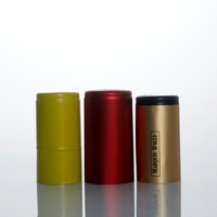 Capsule de bouteille de liqueur de vin en aluminium transparent en PVC thermorétractable taille 30*60mm 30*50mm logo personnalisé