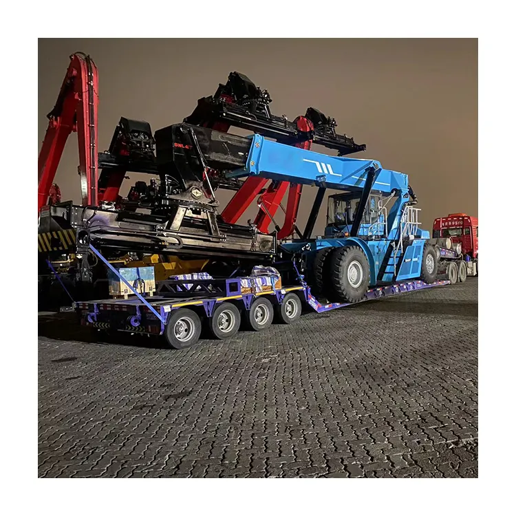 50-60 टन डिटेचेबल हेड बॉडी लोबॉय सेमी ट्रक ट्रेलर फैक्टरी मूल्य बिक्री के लिए 3 4-एक्सल लो बेड सेमी ट्रेलर