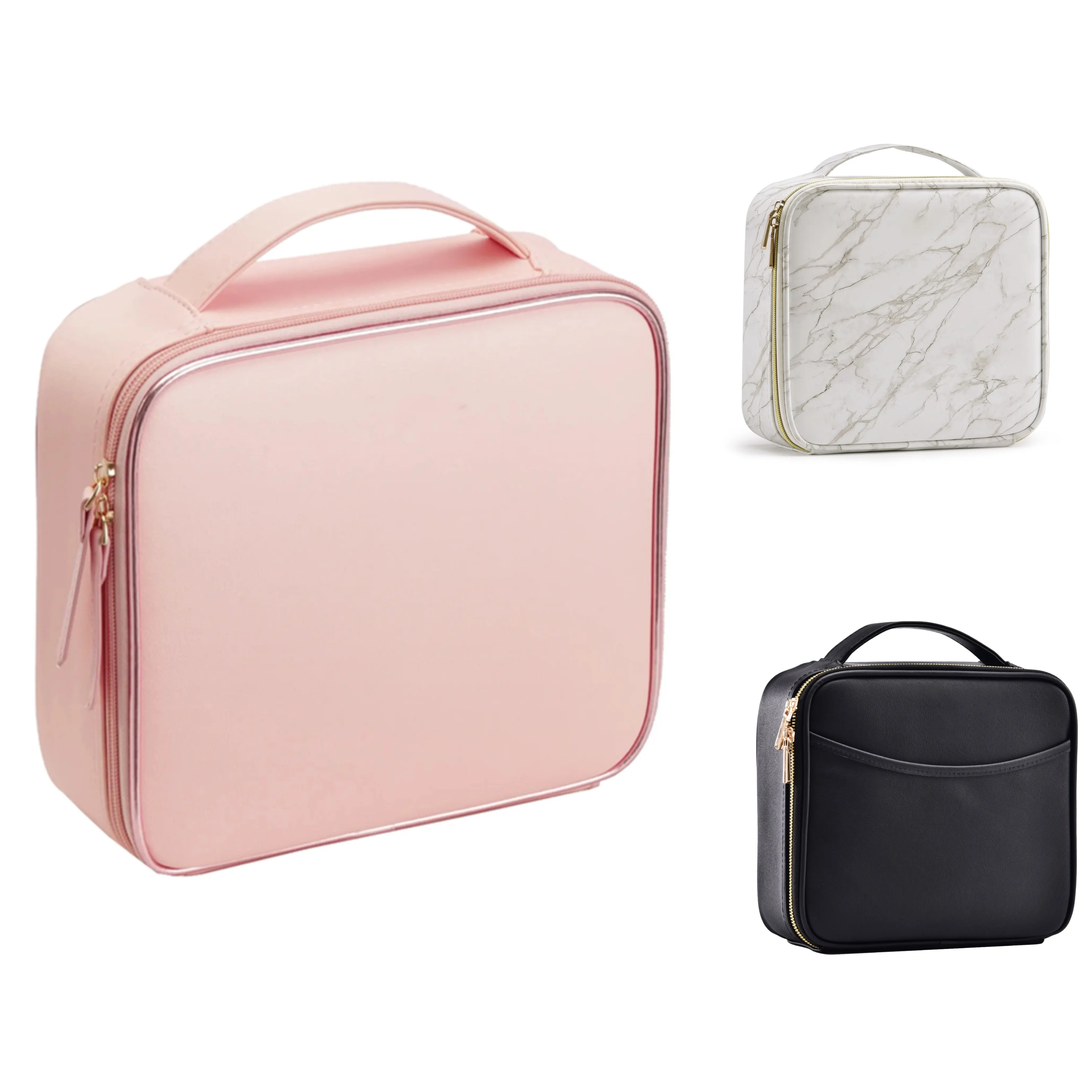 Multi-Color Travel Makeup Train Case Artist Storage Cosmetic Case Organizer Portable Makeup Cosmetic Bag