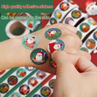 Autocollant adhésif en vinyle de scellement de cadeau décoratif de Noël personnalisé étiquettes et étiquettes de joyeux Noël pour enfants pour promotions