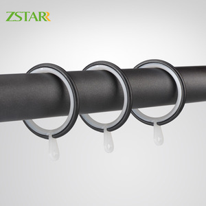 ZSTARR decorazione per doppia finestra argento opaco materiale metallico resistente intelligente uso domestico accessori aste per tenda pali con anelli in ottone - Product Image 3