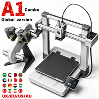 A1 Combo 3D-Modellbau-Drucker Vollautomatische Nivellierung Hochgeschwindigkeits-Präzision Mehrfarbiger AMS FDM 3D-Drucker PLA Filament Motor
