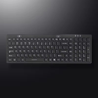 Clavier médical hygiénique en silicone de style bureau à rétroéclairage industriel, fourni directement par l'usine