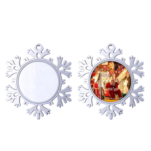Zaneeta Modern 6-Color Personalized Heat Transfer Sublimation Blank Glass Christmas Tree <strong>Snowflake</strong> <strong>Nutcracker</strong> Ornaments 42x42mm - Product Image 4