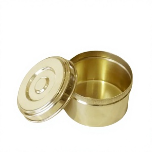 Metal Brass Laddu Storage <b>Box</b> Gold Polished For Tabletop Kitchen Storage Organizer Sweet <b>Box</b> Brass <b>Mithai</b> <b>Box</b> - Product Image 1
