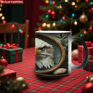 Frosted Black 11oz <b>Ceramic</b> <b>Mug</b> Heat Sensitive Blank Cup Thanksgiving Gift - Product Image 2