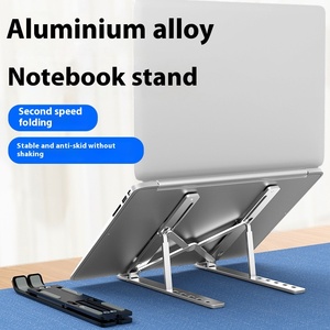Support portable pliable pour ordinateur portable et tablette en alliage d'aluminium, support de bureau surélevé, support de refroidissement pour ordinateur - Product Image 4