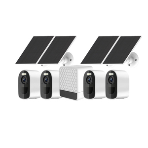Năng lượng mặt trời Camera an ninh CCTV Set không dây ngoài trời 2K QHD Home Hệ thống an ninh 4-Cam Kit với cam-to-cam Sync Màu sắc tầm nhìn ban đêm - Product Image 2