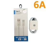 Câble de Données Rapide USB vers Type-C 6A en TPE, Câble de Charge Type-C vers USB pour Téléphones Mobiles Huawei, Xiaomi, Samsung, Charge Rapide 66W