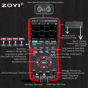 Oscilloscope numérique 2 canaux ZOYI ZT-703S, multimètre, générateur de signaux - Product Image 1