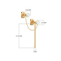 Boucles d'oreilles pendantes à double chaîne en argent 925 plaqué or 18 carats LOZRUNVE pour filles et femmes