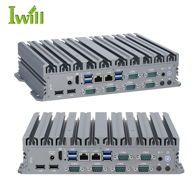 IWILL Mini Industrial Fanless PC J1900 Intel Core I5/i7 6 COM Ports RS232/RS485 Dual Gigabit Ethernet DDR3/DDR4 RAM Stock